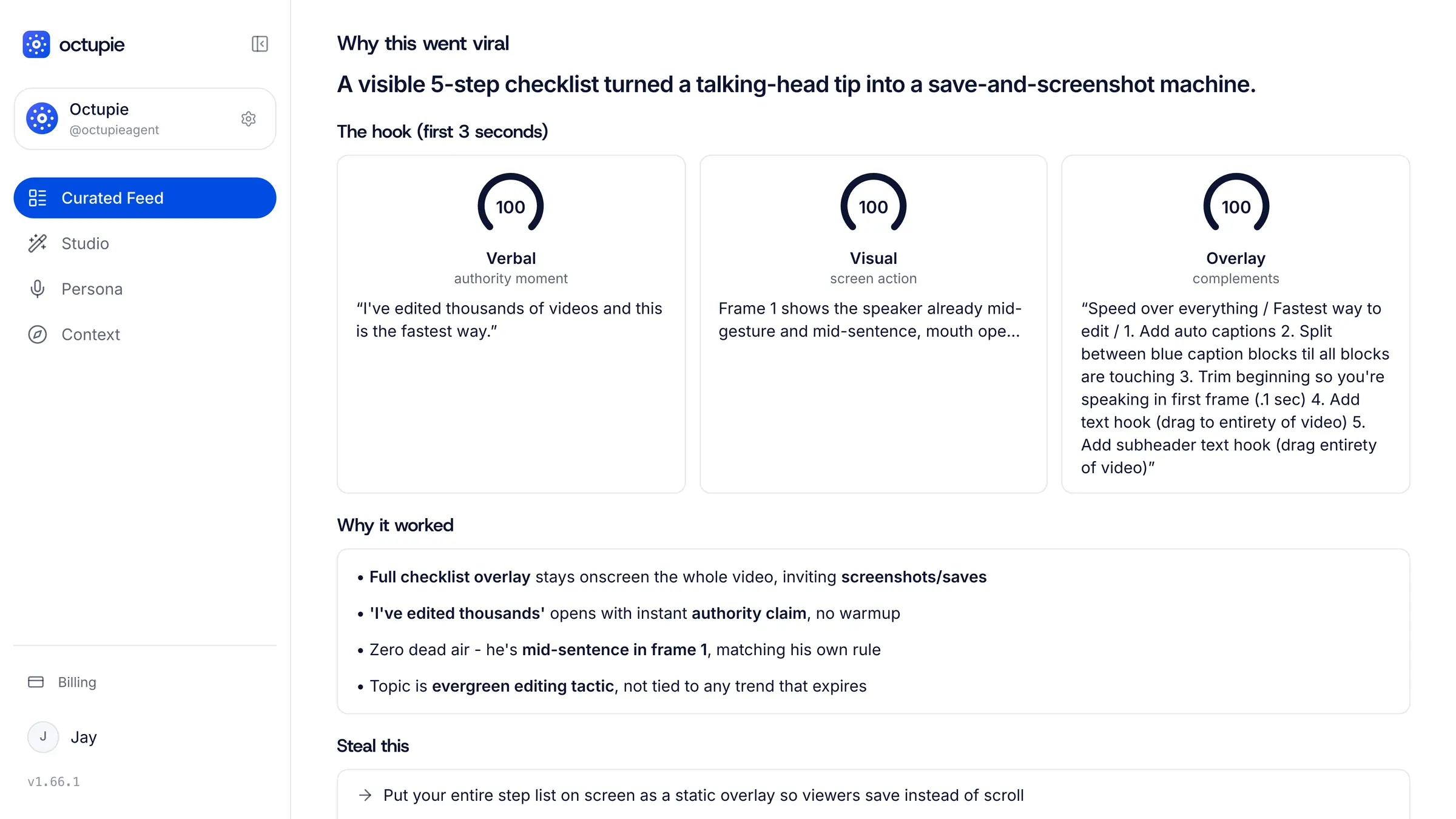 An Octupie breakdown: the hook scored three ways, why it worked, and what to steal